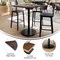 Flash Furniture 36" Square Tabletop, Seamless Surface Technology, Dark Brown with 24" Black Round Bar Height Base ST-SQ36-WBR-TR24B-GG - alternate 8