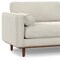 Homeroots 89" Cream Fabric Sofa With Brown Legs 641002 - alternate 4