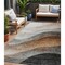 Homeroots 5' X 8' Khaki Black And Terra Cotta Abstract Washable Indoor Outdoor Area Rug 605826 - alternate 1