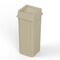 Regal Altair 23 Gallon Square Beige Plastic Trash Can with Drop Shot Swing Lid,  ZR-TC-100-BG-23+LD-100-KIT - alternate 1