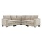 Homeroots 89" Khaki Fabric Modular Sofa 568292 - alternate 8