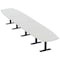 Skutchi Designs Arc Boat Conference Table With Power, 48 in W, 216 in L HAR-ABOT-48X216-T.BK-U779-NA - alternate 1
