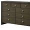 Homeroots 55" Gray Solid and Manufactured Wood Nine Drawer Triple Dresser 490486 - alternate 4