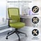 Leisuremod Ingram Office Task Chair with Adjustable Armrests and Swivel and Tilt, Green/Green IO20G-C - alternate 7
