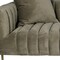 Homeroots 90" Gray Brown Velvet Sofa And Toss Pillows With Gold Legs 489536 - alternate 5