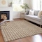Homeroots 3' X 5' Orange Beige And Copper Geometric Washable Indoor Outdoor Area Rug 583312 - alternate 7