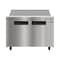 Koolmore 46 in. Commercial 2 Door Refrigerated Sandwich Prep Table 12 Pan Capacity and 14  Cu. Ft. of Storage KM-PTR46-2D - alternate 1