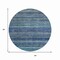 Homeroots 8' Blue And Gray Round Striped Washable Indoor Outdoor Area Rug 615838 - alternate 8