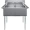 Amgood Stainless Steel 2 Compartment Utility Sink. Bowl Size 18 in. x 18 in. X 12 in.  With Faucet SINK S2C-181812-Z - alternate 4