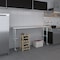 Amgood 18in D x 72in L Stainless Steel Open Base Table, 3in Casters AMG WT-1872-RCB-WHEELS-Z - alternate 6