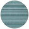Homeroots 8' Teal Blue And Aqua Round Striped Washable Indoor Outdoor Area Rug 610614 - alternate 5