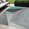 Homeroots 5' X 8' Teal Blue Aqua And Charcoal Abstract Washable Indoor Outdoor Area Rug 582891 - alternate 1