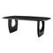 Homeroots 87" Black Solid Wood Double Pedestal Base Dining Table 557696 - alternate 7