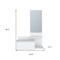Homeroots 36" White Wood Wall Mounted Accent Cabinet With Drawer And Mirror 571402 - alternate 13