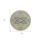 Homeroots 8' Beige Green And Brown Round Oriental Washable Indoor Outdoor Area Rug 600134 - alternate 8