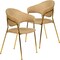 Leisuremod Bella Collection Modern Dining Chair in Taupe, 2PK BC21TP2 - alternate 1