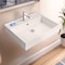 Whitehaus Collection 24 in Rectangular Wall Mount Basin with Single Faucet Drilling and Overflow B-AG61-1H - alternate 6