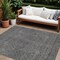 Homeroots 10' X 14' Charcoal And Gray Abstract Washable Indoor Outdoor Area Rug 594928 - alternate 1