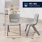 Flash Furniture 7 PC Plastic Activity Table and 6 Chairs Set, 10.5 inSeat Height-Soft Gray YU-YCX-0013-2-RECT-TBL-SFTGY-E-GG - alternate 6