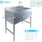 Amgood Bar Sink, Stainless Steel, 18 3/4 in W x 36 in L x 33 in H SINK BAR S2C-101410-L-F-Z - alternate 4