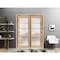 Sartodoors Sliding Closet Frosted Glass Bypass Doors Oak 84x96 (2* 42x96) Solid Core Modern Interior QUADRO4002DBD-DUB-8496 - alternate 1
