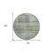 Homeroots 8' Artichoke Green Purple And Fern Green Round Striped Washable Indoor Outdoor Area Rug 588042 - alternate 6
