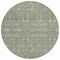 Homeroots 8' Round Cream and Tan Round Floral Washable Non Skid Indoor Outdoor Area Rug 564325 - alternate 8