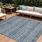 Homeroots 10' X 14' Blue And Gray Oriental Washable Indoor Outdoor Area Rug 616339 - alternate 1