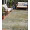 Homeroots 5' X 8' Beige And Fern Green Abstract Washable Indoor Outdoor Area Rug 630826 - alternate 1