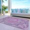 Homeroots 5' X 8' Purple Floral Medallion Washable Indoor Outdoor Area Rug 607849 - alternate 5