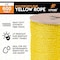 Xpose Safety 600 ft Twisted Poly Rope, 1/4, Yellow Floating Poly Pro Cord YPR14-600-X - alternate 3