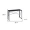 Homeroots 39" Black Wood and Stainless Steel Computer Desk 568042 - alternate 8