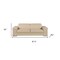 Homeroots 88" Beige Top Grain Leather Solid Wood Sofa 720444 - alternate 6