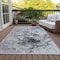 Homeroots 8' X 10' Gray Charcoal And Silver Abstract Washable Indoor Outdoor Area Rug 577959 - alternate 3