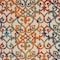 Homeroots 5' X 8' Ivory Blue Orange And Green Trellis Indoor Outdoor Area Rug 546792 - alternate 7