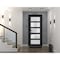Vdomdoors Front Exterior Prehung FiberGlass Door Frosted Glass / Manux 8002 Matte Black / Office Commercial a MANUX8002EXD-BLK-W30 x H80-LH - alternate 2