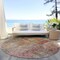 Homeroots 8' Tan Copper And Terra Cotta Round Abstract Washable Indoor Outdoor Area Rug 606118 - alternate 6