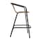 Flash Furniture Lila  Commercial Grade Indoor-Outdoor PE Rattan Restaurant Barstool with Black Aluminum Frame and Footrest in Medium Brown, PK2 2-SDA-AD632032R-DK-BN-GG - alternate 15