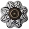 Homeroots Set of Twelve Black And White Floral Ceramic Drawer Pull Knobs, 12PK 358098 - alternate 4