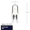 Bulbrite 100W Dimmable Clear T4 Bi-Pin G9 Mini Halogen Light Bulbs, 5PK 860833 - alternate 3
