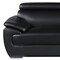 Homeroots 86" Black Leather Sofa With Silver Legs 329519 - alternate 7
