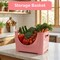 Basicwise Stacking Storage Bins, Plastic, Pink, 9.1 in H, 10.3 in W, 11.1 in L QI003215P - alternate 7
