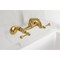 Kingston Brass Double-Handle Wall Mount Bar Faucet, Brushed Brass KS312SB - alternate 6