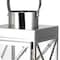 Homeroots Set of Three Clear And Silver Glass And Stainless Steel Tabletop Lantern Candle Holders, 3PK 719764 - alternate 4