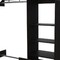 Homeroots 98" Dark Brown Wood And Metal Closet System 478424 - alternate 4
