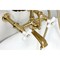 Kingston Brass 7-Inch Wall Mount Tub Faucet with Hand Shower, Brushed Brass CC549T7 - alternate 4