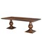 Homeroots 96" Dark Brown Wood Double Pedestal Base Dining Table 565239 - alternate 8