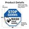 Signmission Stop Germs Wash Your Hands, 18 Inch X 18 Inch, Vinyl Decal OC-D-18-342 - alternate 4