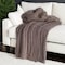 Homeroots Brown Knitted 100% Cotton Throw Blanket 518770 - alternate 3