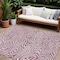 Homeroots 10' X 14' Plum And Ivory Abstract Washable Indoor Outdoor Area Rug 599009 - alternate 1